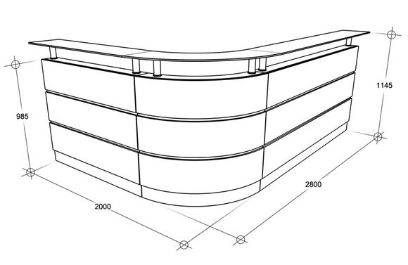 Схема - Стійка reception. Модель 11