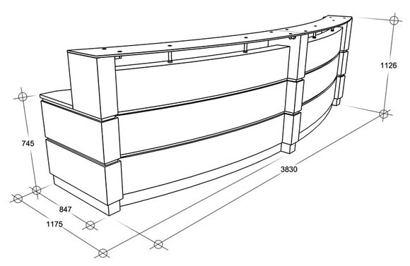 Схема - Стійка reception. Модель 12