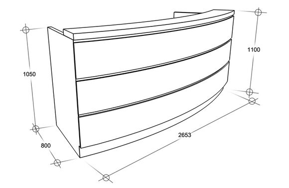 Схема - Стійка reception. Модель 13