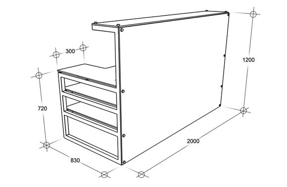 Схема - Стійка reception. Модель 13
