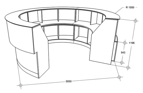 Схема - Стійка reception. Модель 3