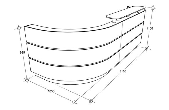 Схема - Стійка reception: Модель 4