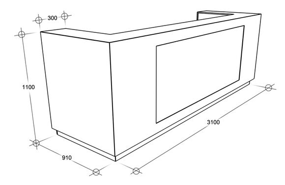 Схема - Стійка reception. Модель 6