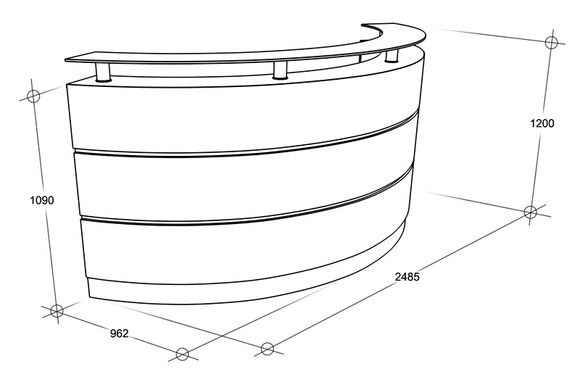 Стійка reception. Модель 7