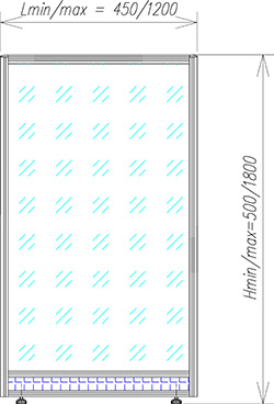 Засклені секції перегородки UALCOM-UNO