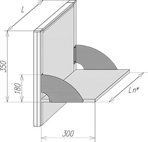 Полиця навісна для перегородок UALCOM-UNO