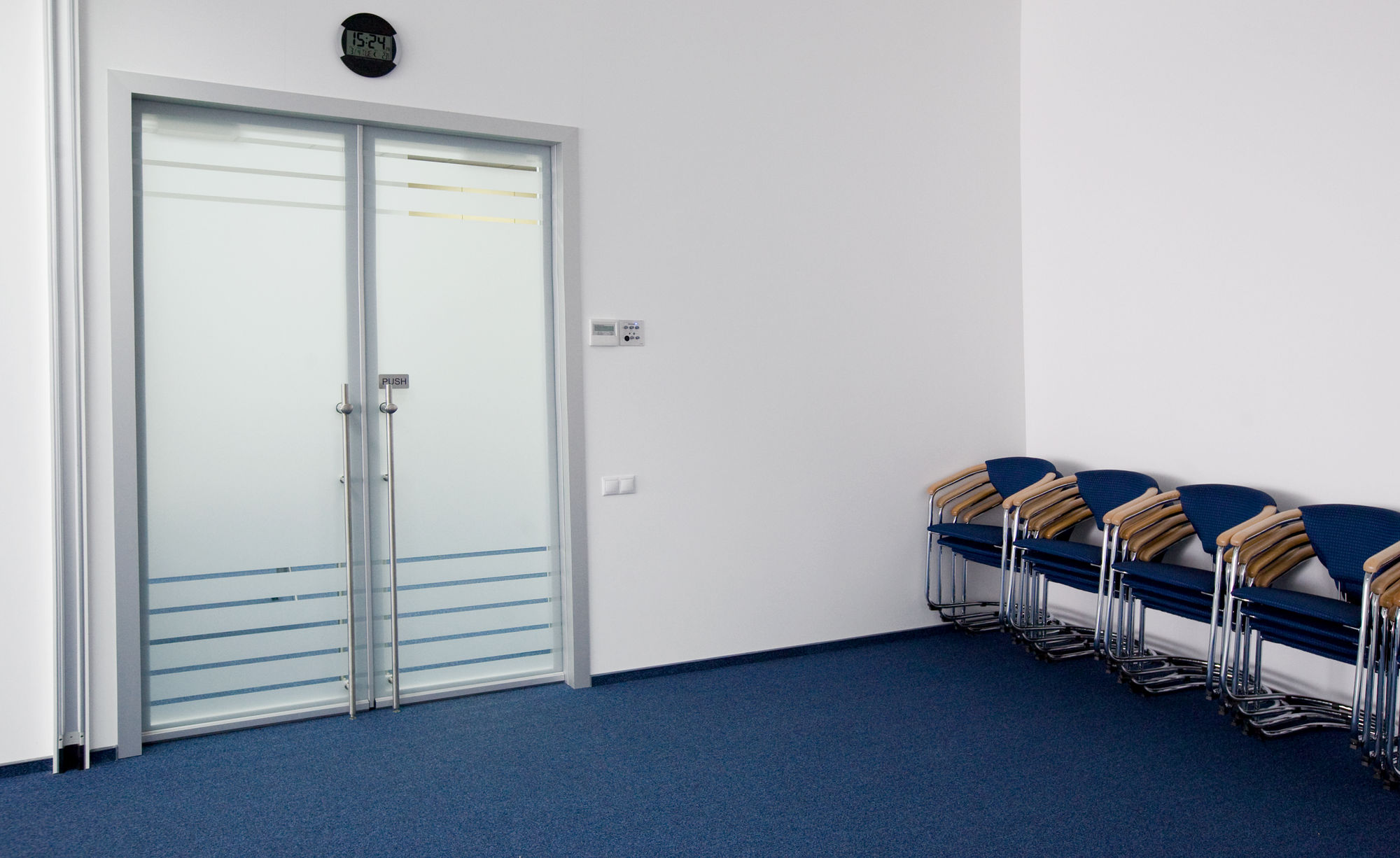 Фото Двері в алюмінієвій обв'язці