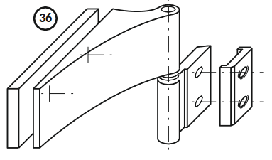 Петля скляної двері (петля “Сфера”) 