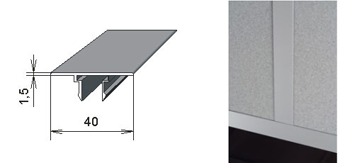 Використання плоскої накриваючої планки