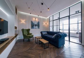 Стаціонарні перегородки в проекті Проект Anthracite Line от Tabooret Interiors Lab.