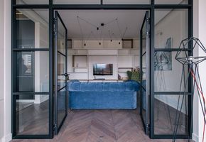 Стаціонарні перегородки в проекті Проект Anthracite Line от Tabooret Interiors Lab.
