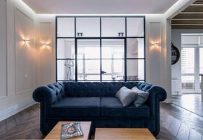 Стаціонарні перегородки в проекті Проект Anthracite Line от Tabooret Interiors Lab.