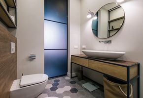 Стаціонарні перегородки в проекті Проект Anthracite Line от Tabooret Interiors Lab.