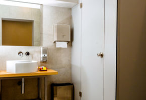 Сантехнічні перегородки в проекті Казковий світ танцю в студії GolDance.