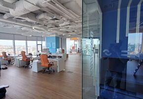 Стаціонарні перегородки в проекті Компанія UALCOM виконала проект із встановлення склянних перегородок у БЦ Гуллівер для ІТ компанії «Бітрікс 24».